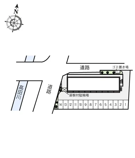 ★手数料０円★大和高田市春日町　月極駐車場（LP）